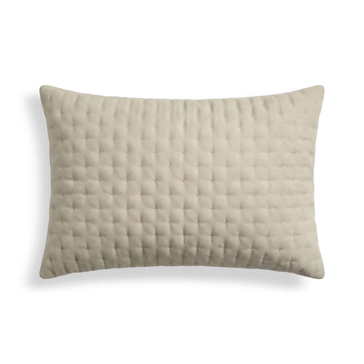 Funda de cojín lisa acolchada Beige Claro 30x50 cm