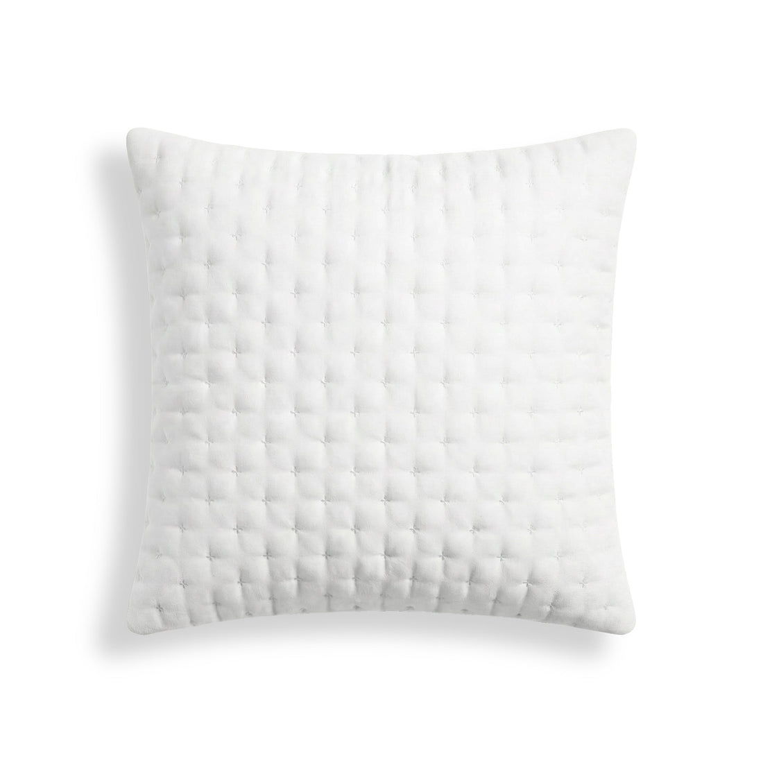 Funda de almohada lisa acolchada Blanco 65x65 cm