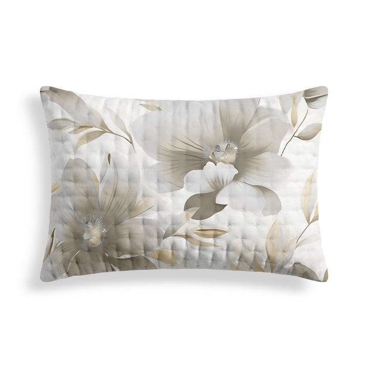 Funda de almohada acolchada estampada Bloom Beig 50x80 cm
