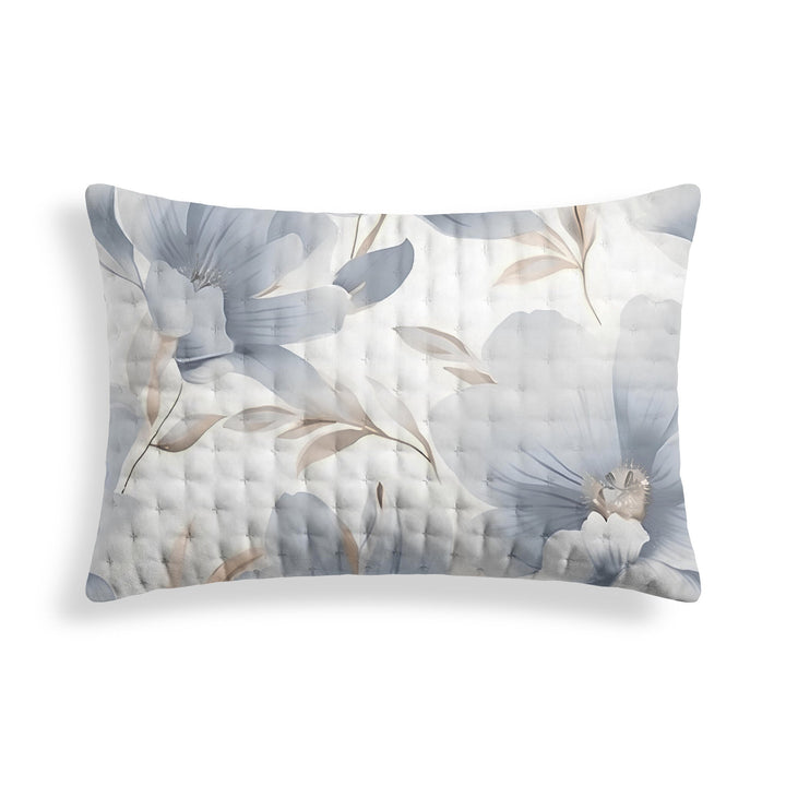 Funda de almohada acolchada estampada Bloom Azul 50x80 cm