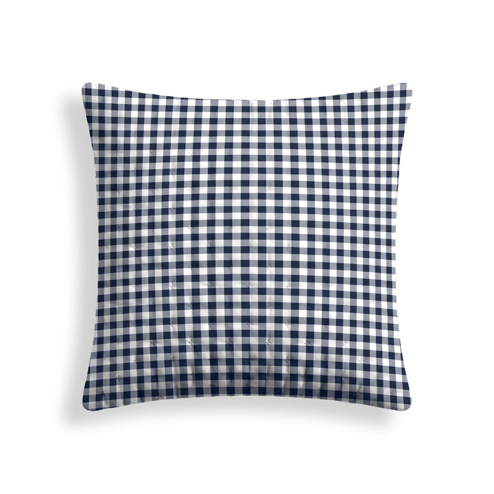 Funda de almohada acolchada estampada Calafat Marino
