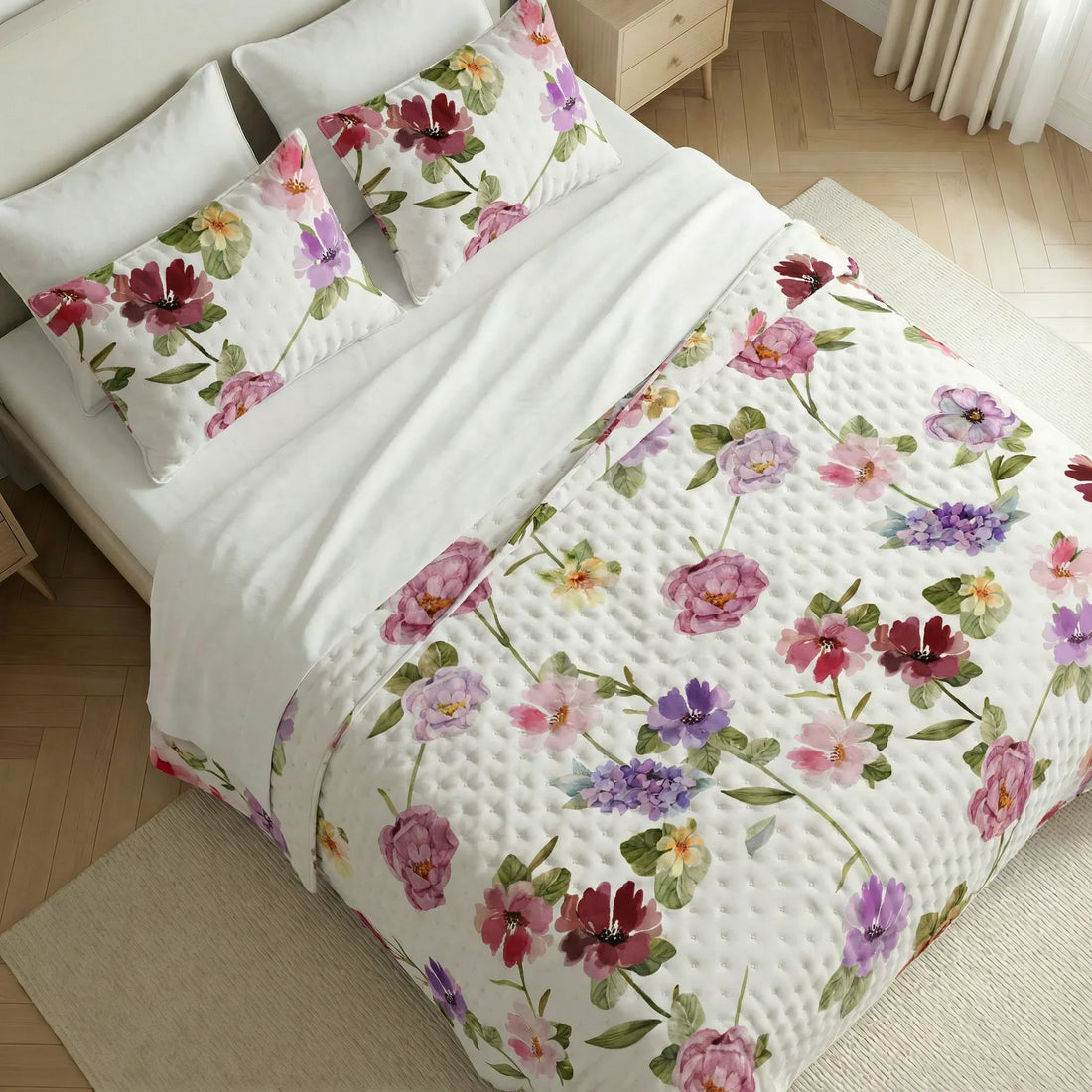 Colcha boutí estampada Carula tacto suave