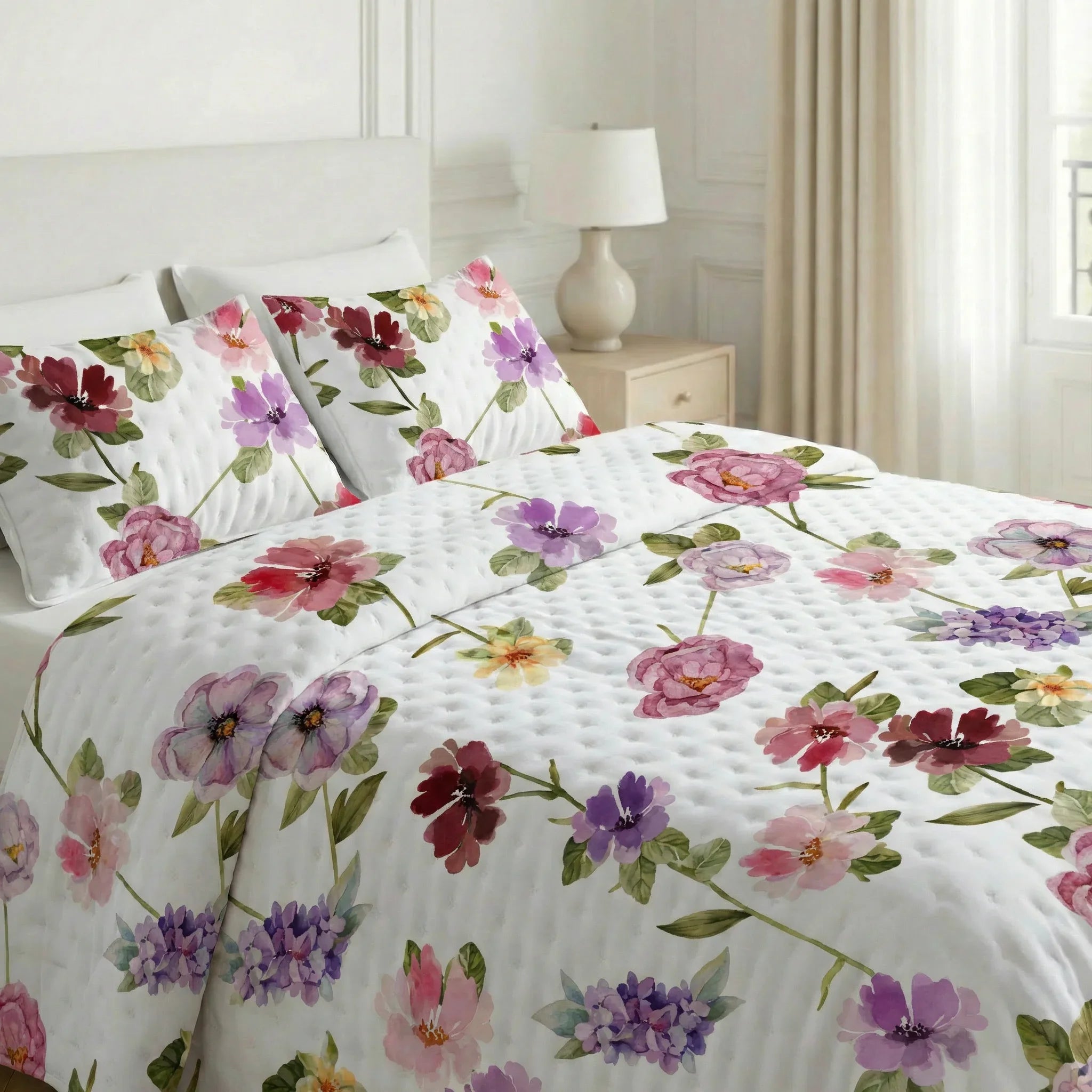Colcha boutí estampada Carula tacto suave