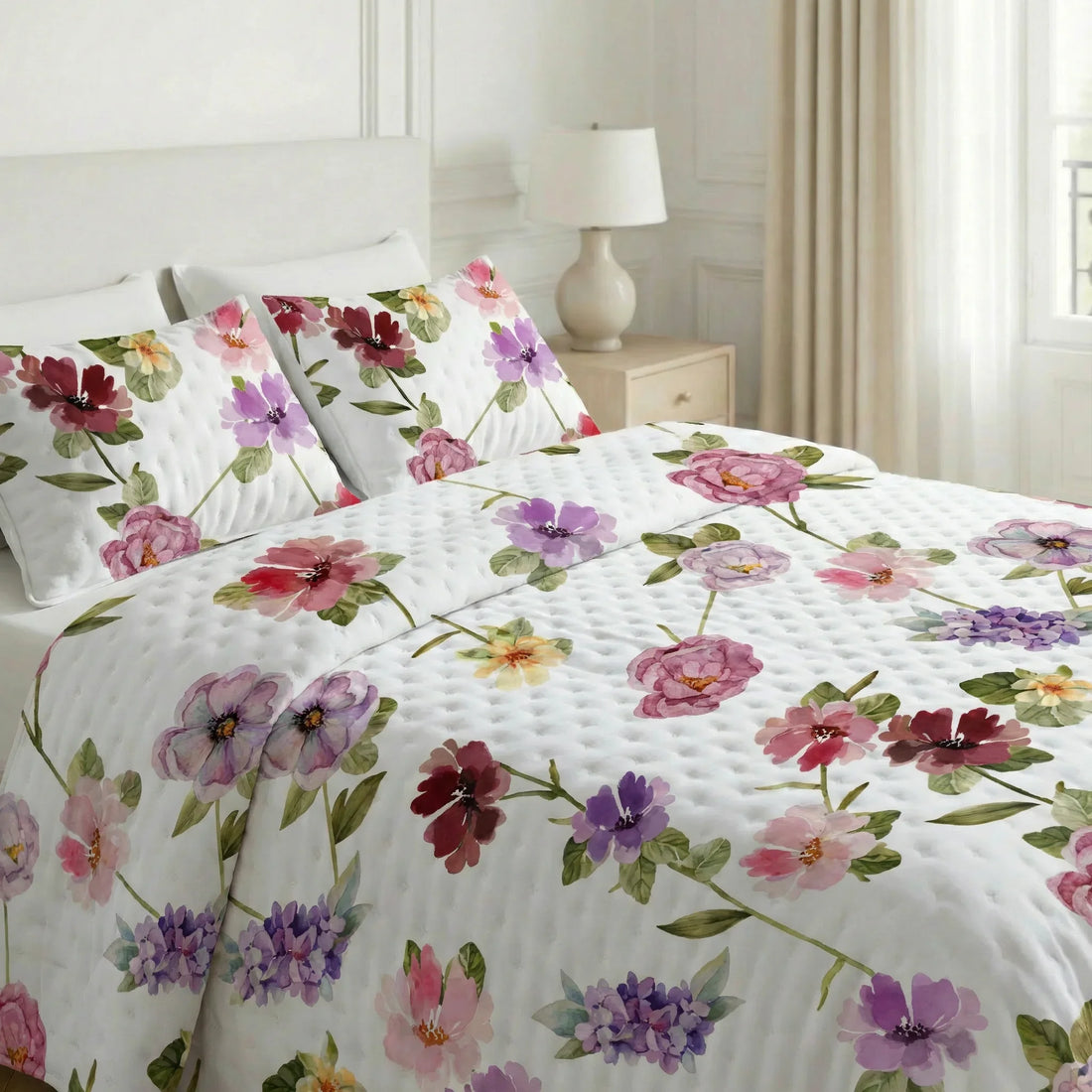 Colcha boutí estampada Carula tacto suave