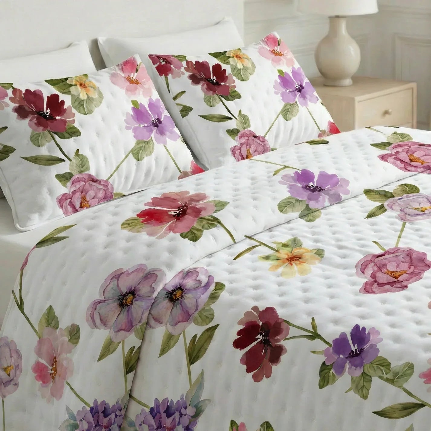 Colcha boutí estampada Carula tacto suave