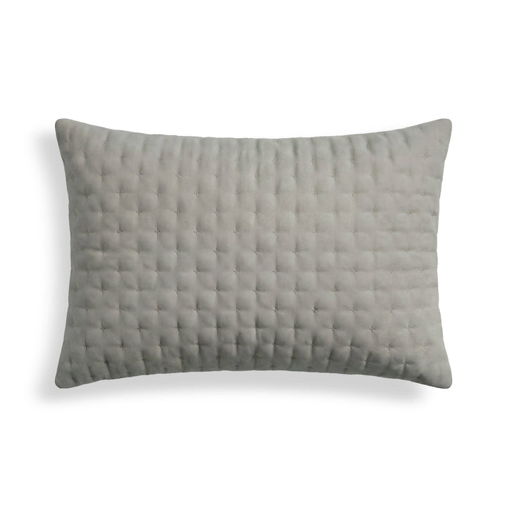 Funda de almohada lisa acolchada Ceniza 50x80 cm