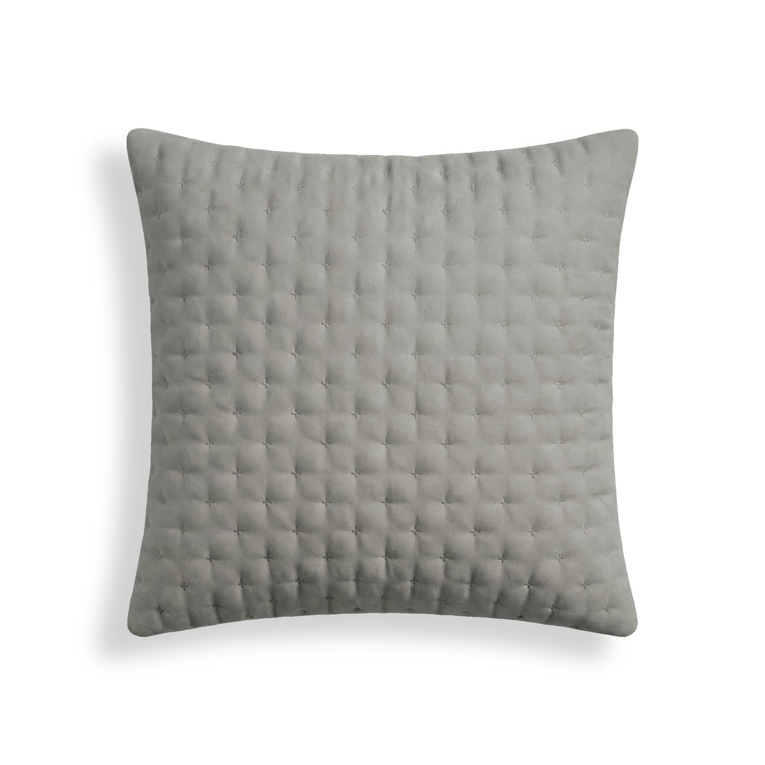 Funda de almohada lisa acolchada Ceniza 65x65 cm