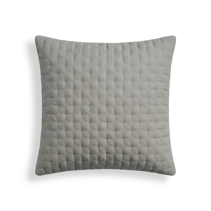 Funda de almohada lisa acolchada Ceniza 65x65 cm