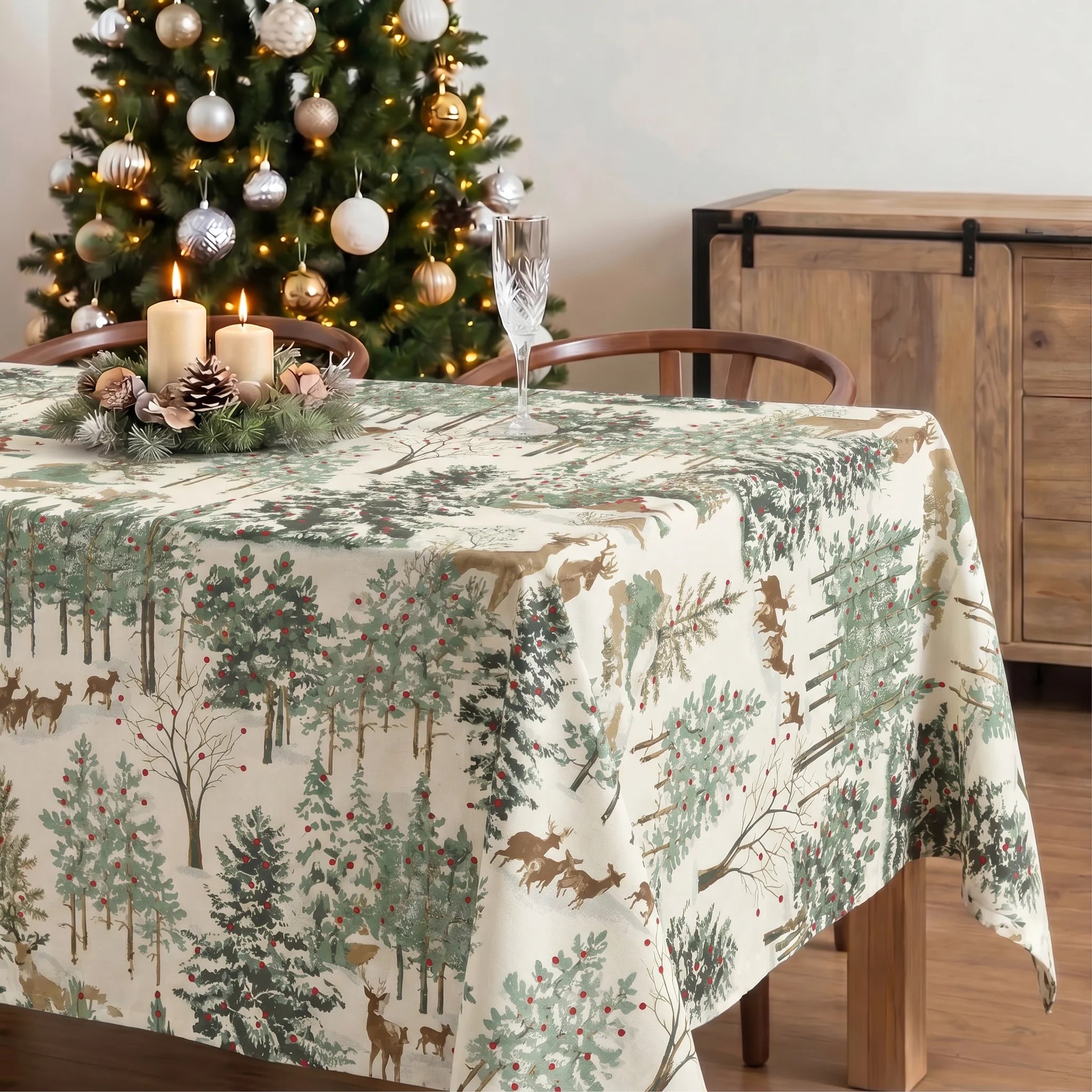 Mantel antimanchas Christmas Ciervo 1