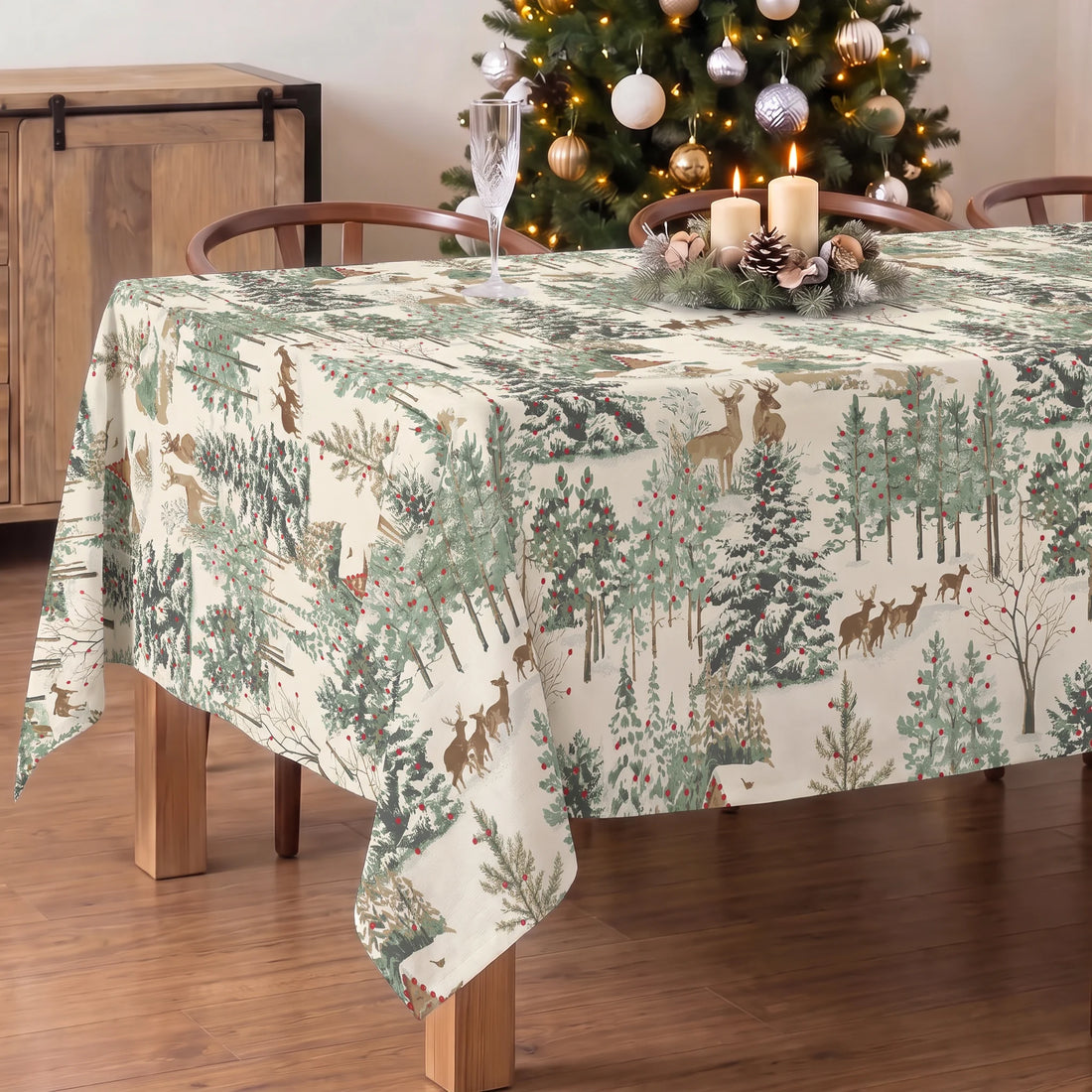 Mantel antimanchas Christmas Ciervo 1