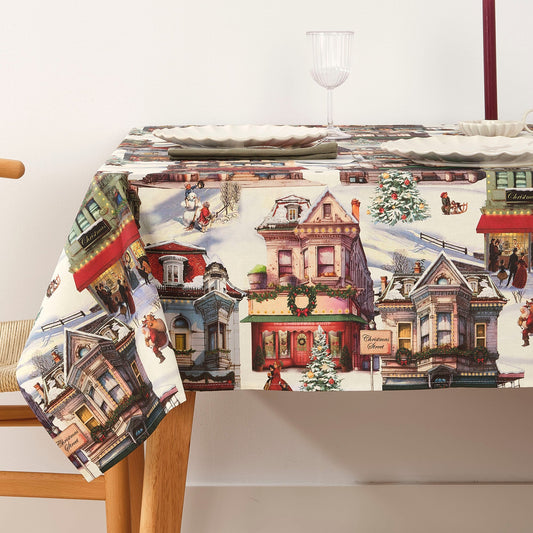 Christmas City stain-resistant tablecloth 1
