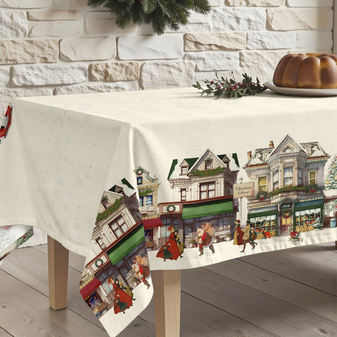 Mantel antimanchas Christmas city 100