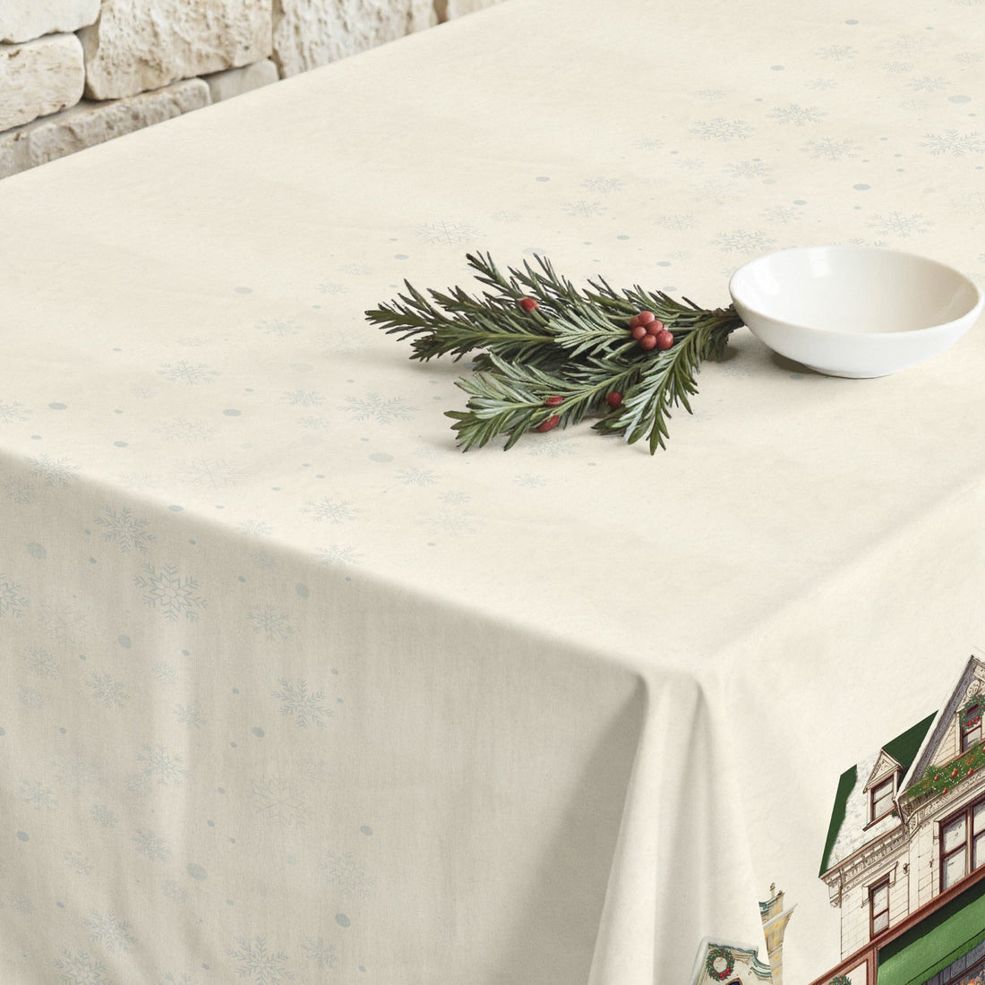 Mantel antimanchas Christmas city 100