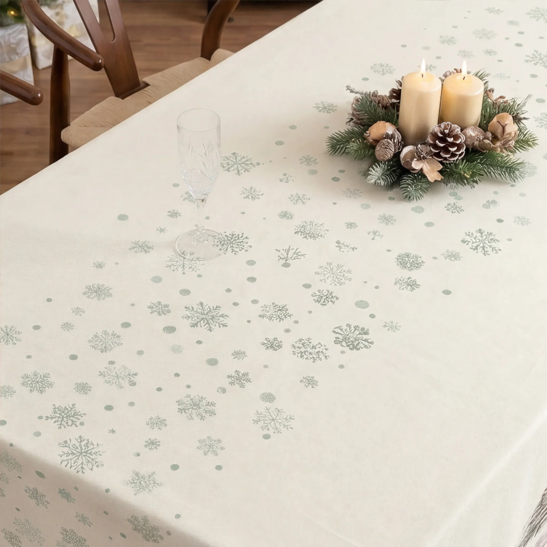 Mantel antimanchas Christmas deer cenefa 1225