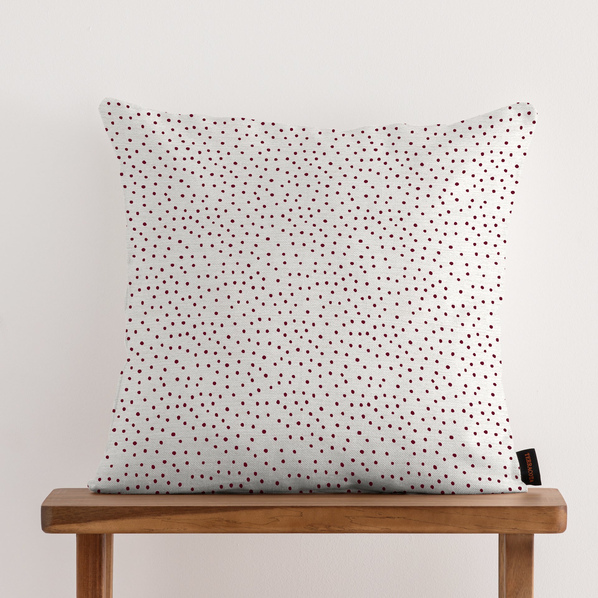 Funda de cojín 100% algodón Christmas Dots White 50x50 cm