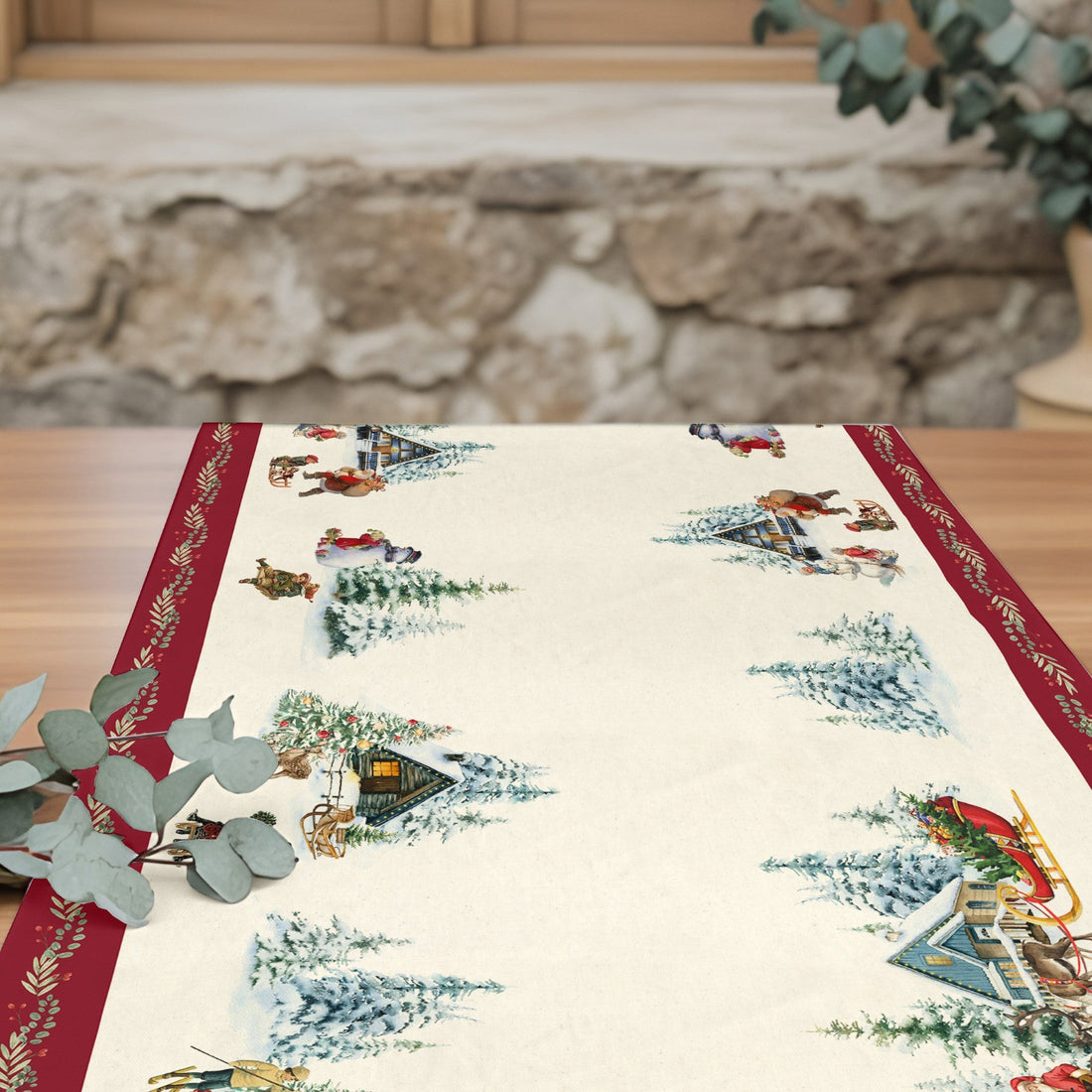Camino de mesa Christmas Landscape