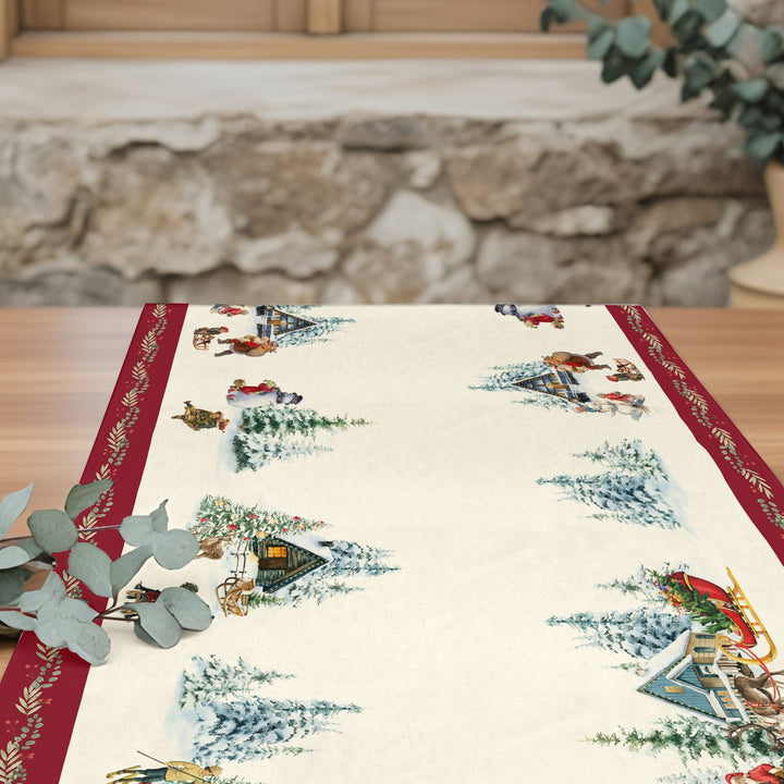 Camino de mesa Christmas Landscape