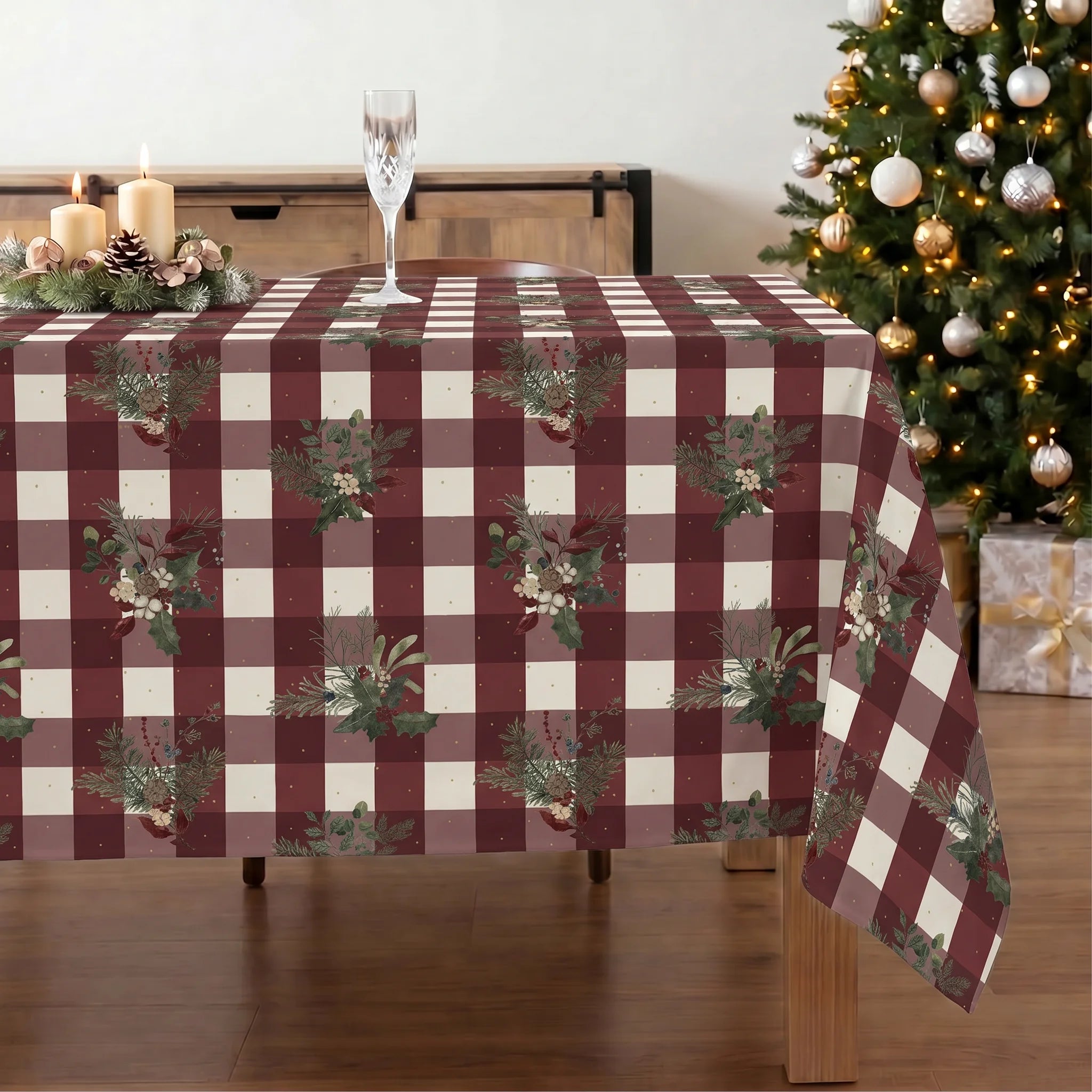 Nappe tactile tissu Gui de Noël 1-100