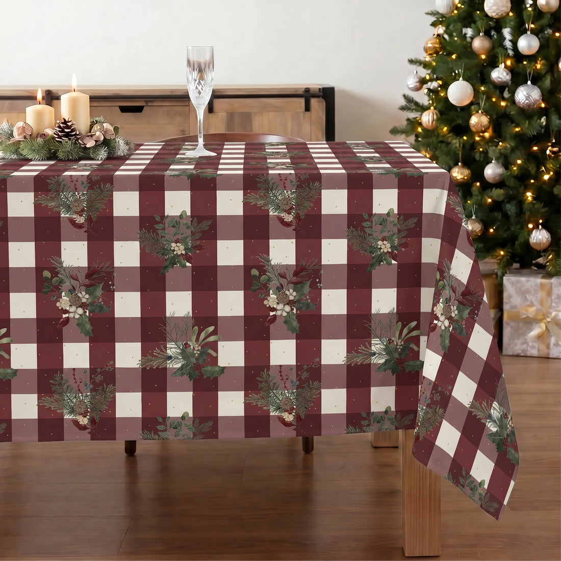 Nappe tactile tissu Gui de Noël 1-100