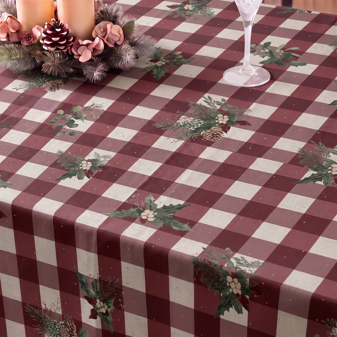 Nappe tactile tissu Gui de Noël 1-100