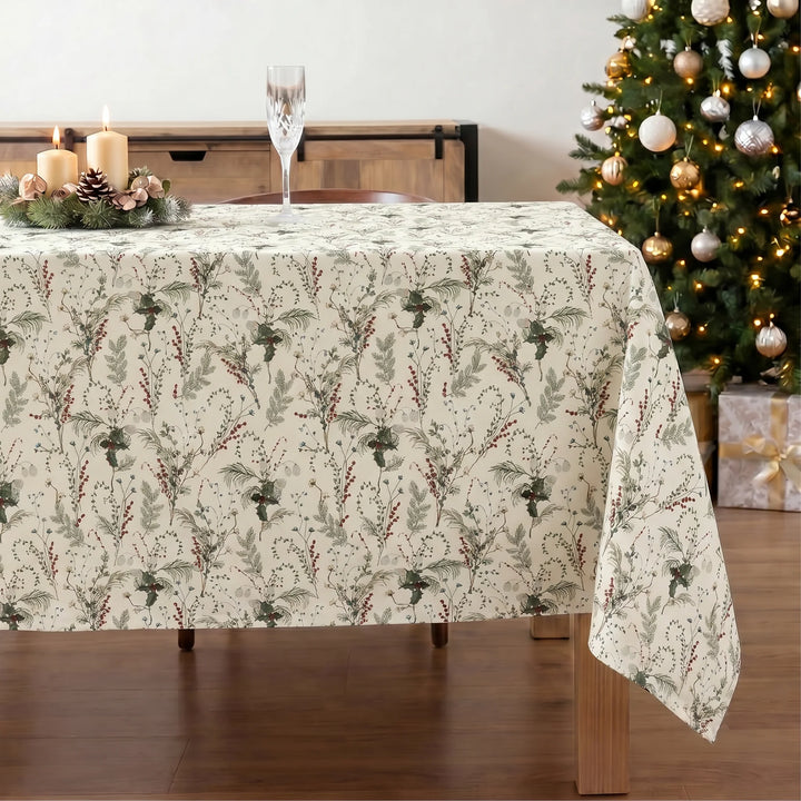 Mantel antimanchas Christmas Muérdago 2