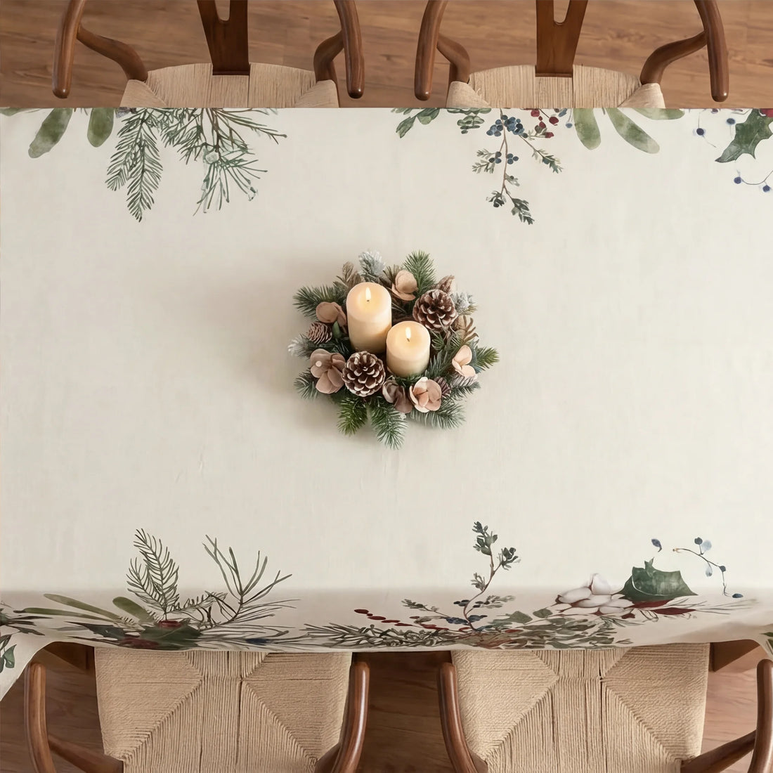 Mantel antimanchas Christmas Muérdago