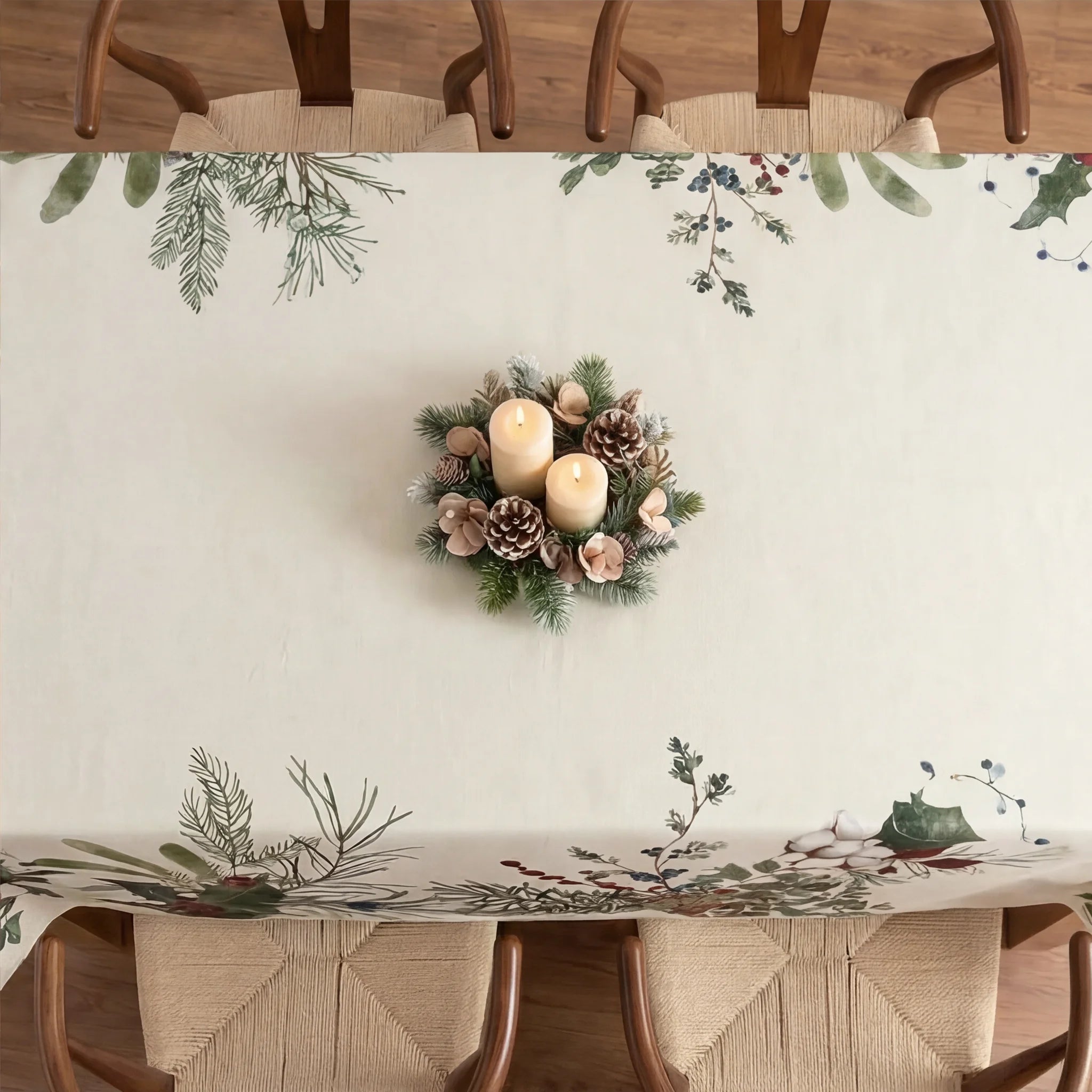 Mantel tacto tela Christmas Muérdago
