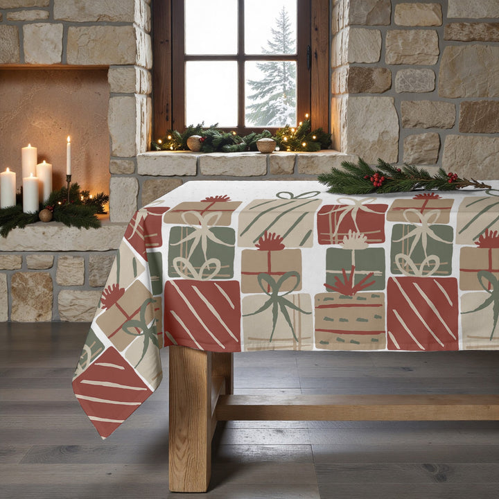 Nappe antitache cadeau de Noël