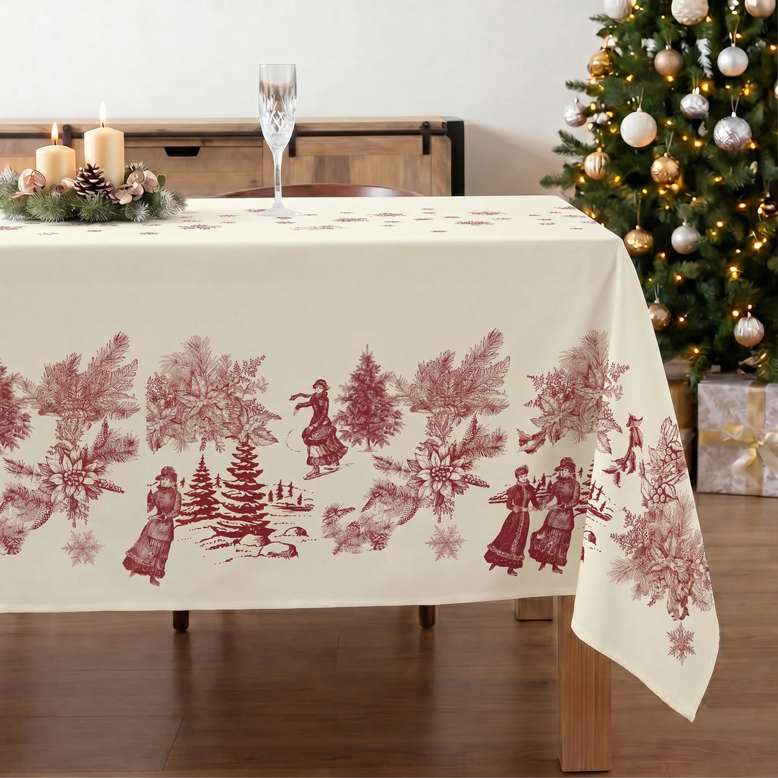 Mantel antimanchas Christmas toile vp-101