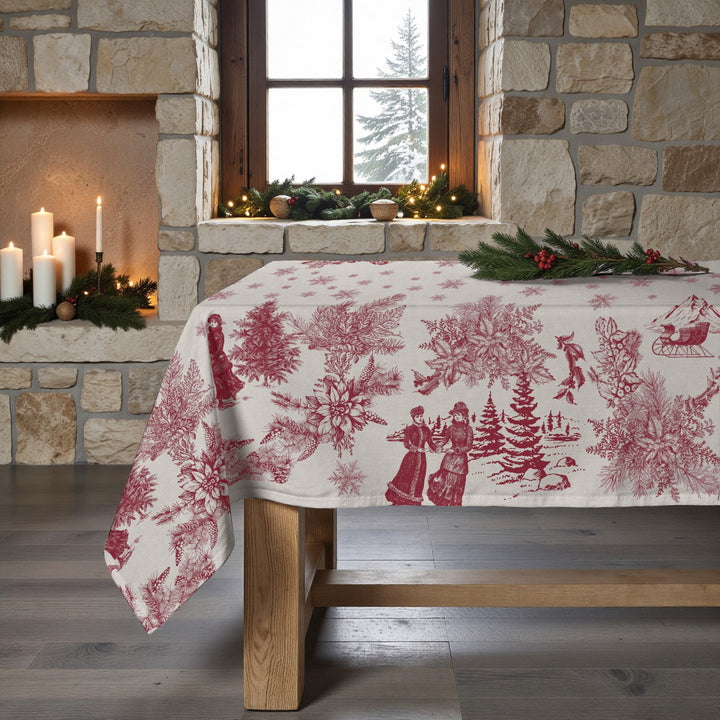 Nappe antitache Toile de Noël