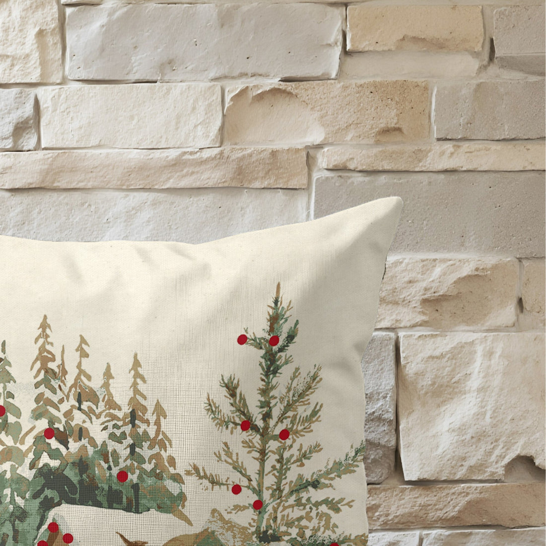 Funda de cojín 100% algodón Christmas Ciervo A 50x50 cm