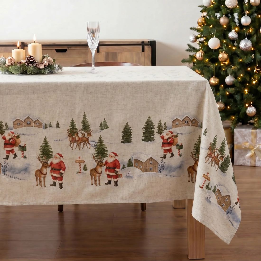 Mantel resinado antimanchas 100% algodón Copina 15