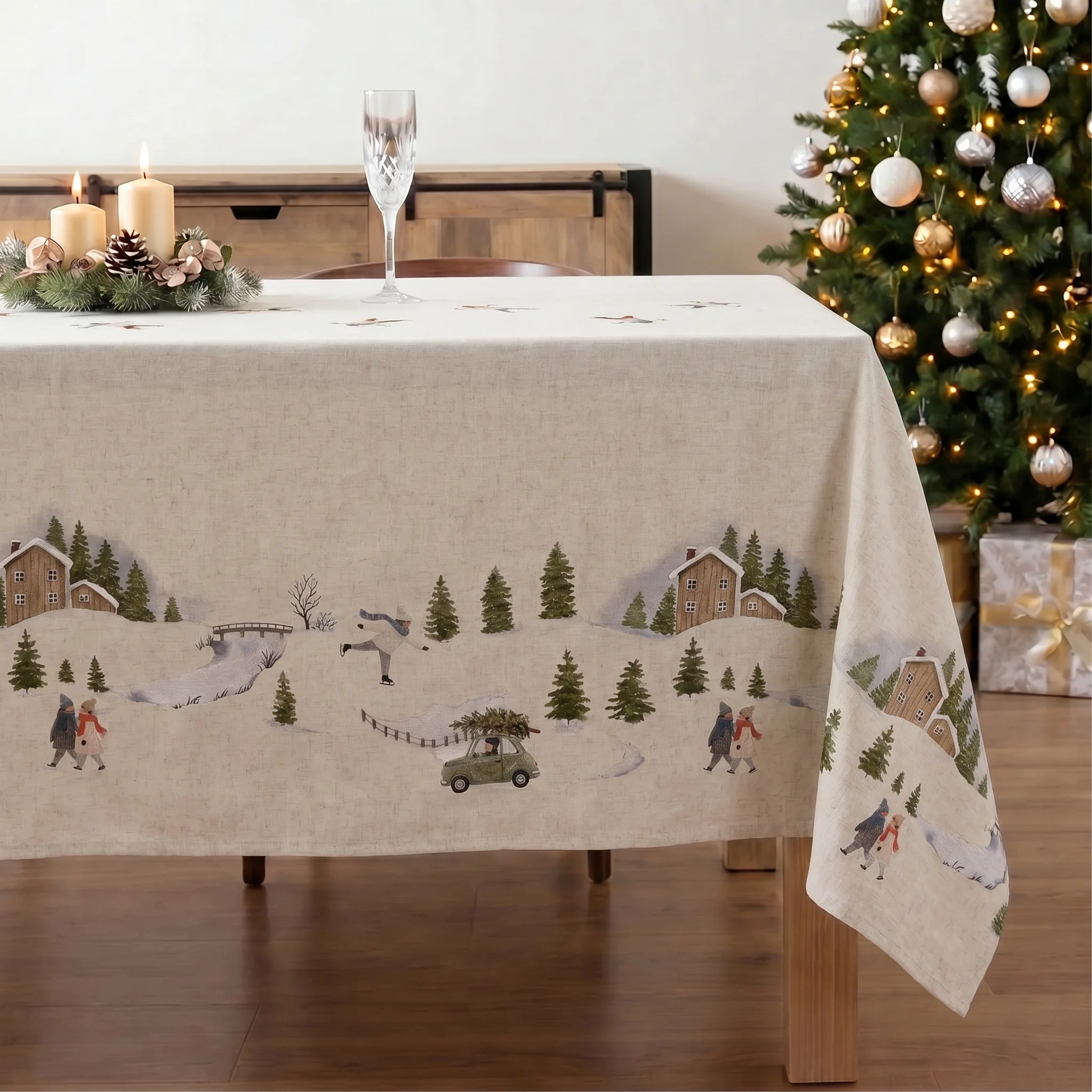 Mantel resinado antimanchas 100% algodón Copina 17