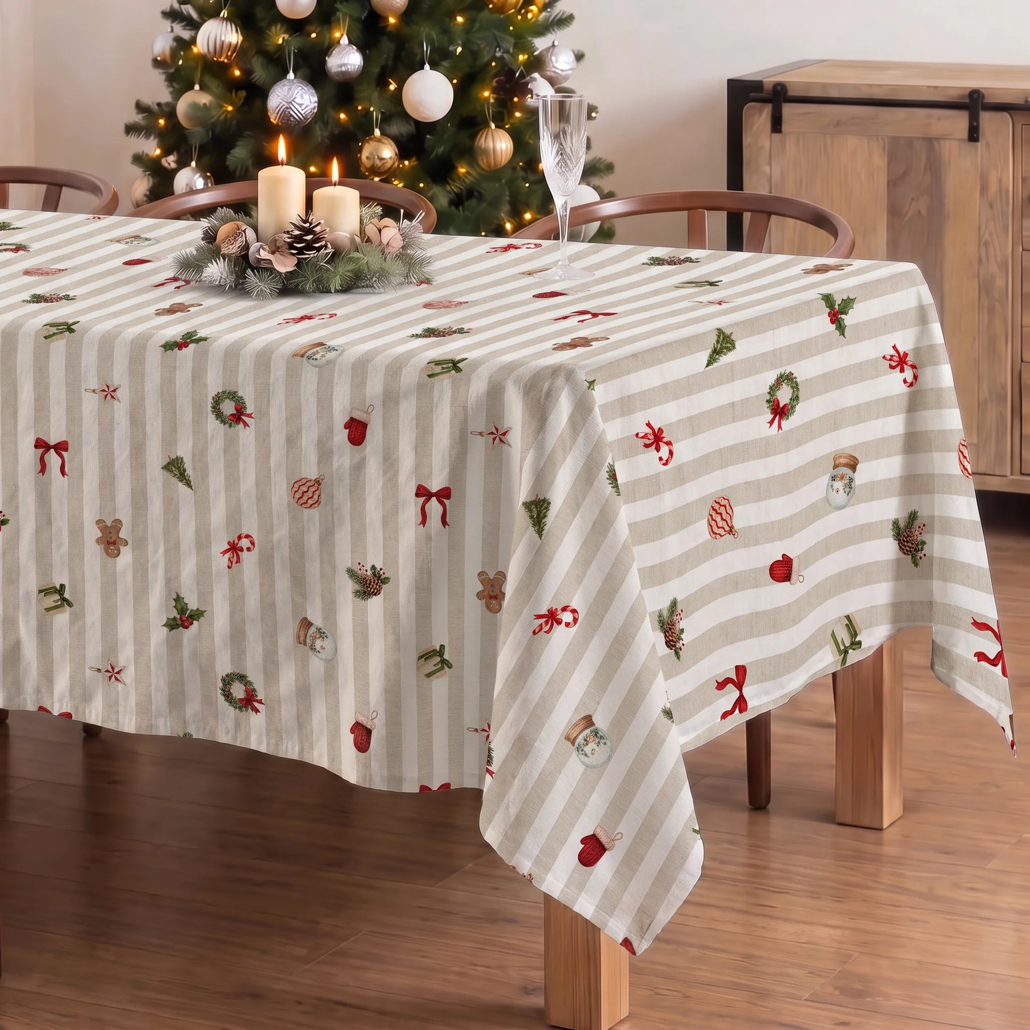 Mantel resinado antimanchas 100% algodón Copina 3