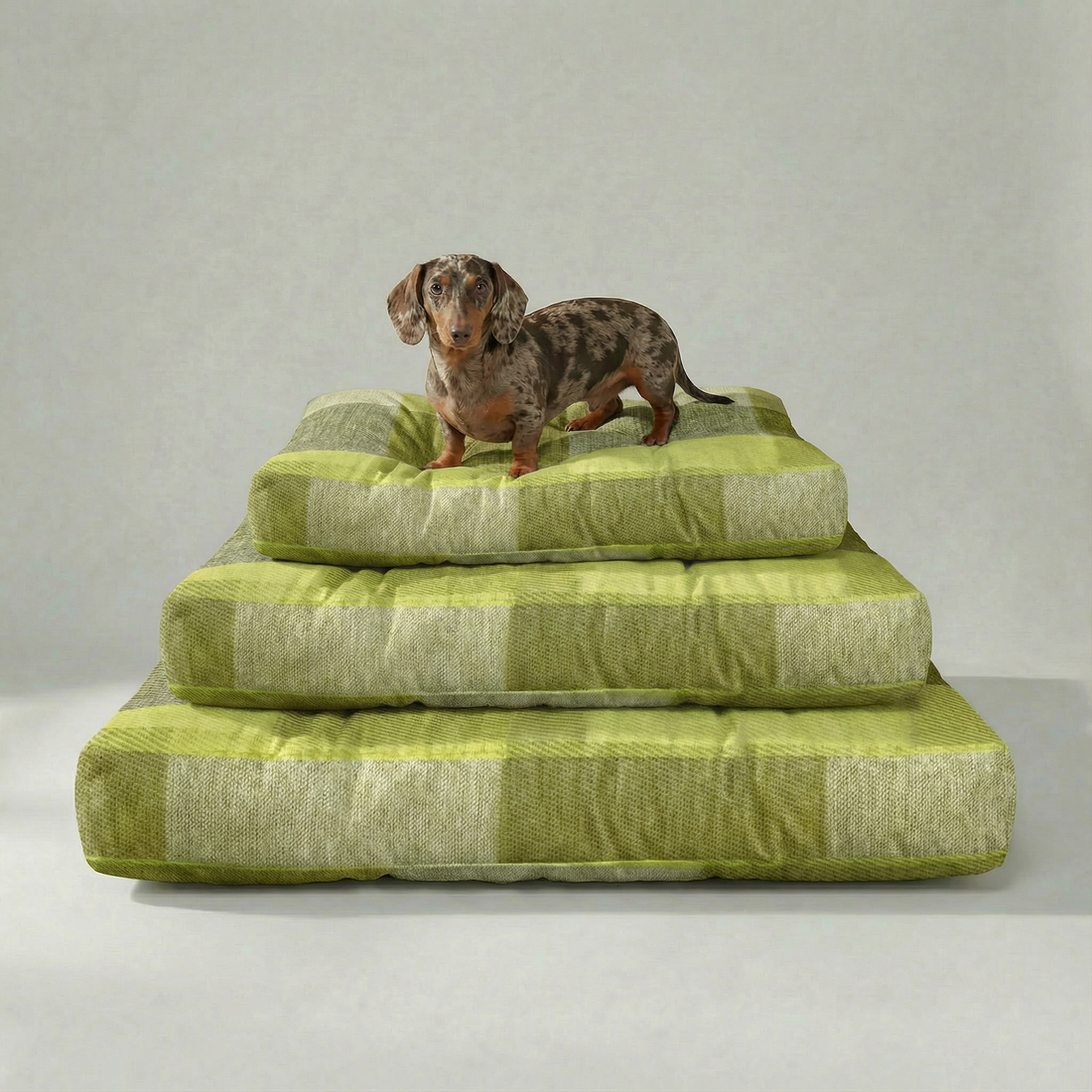 100% Cotton Stain-Resistant Pet Bed Bath Green