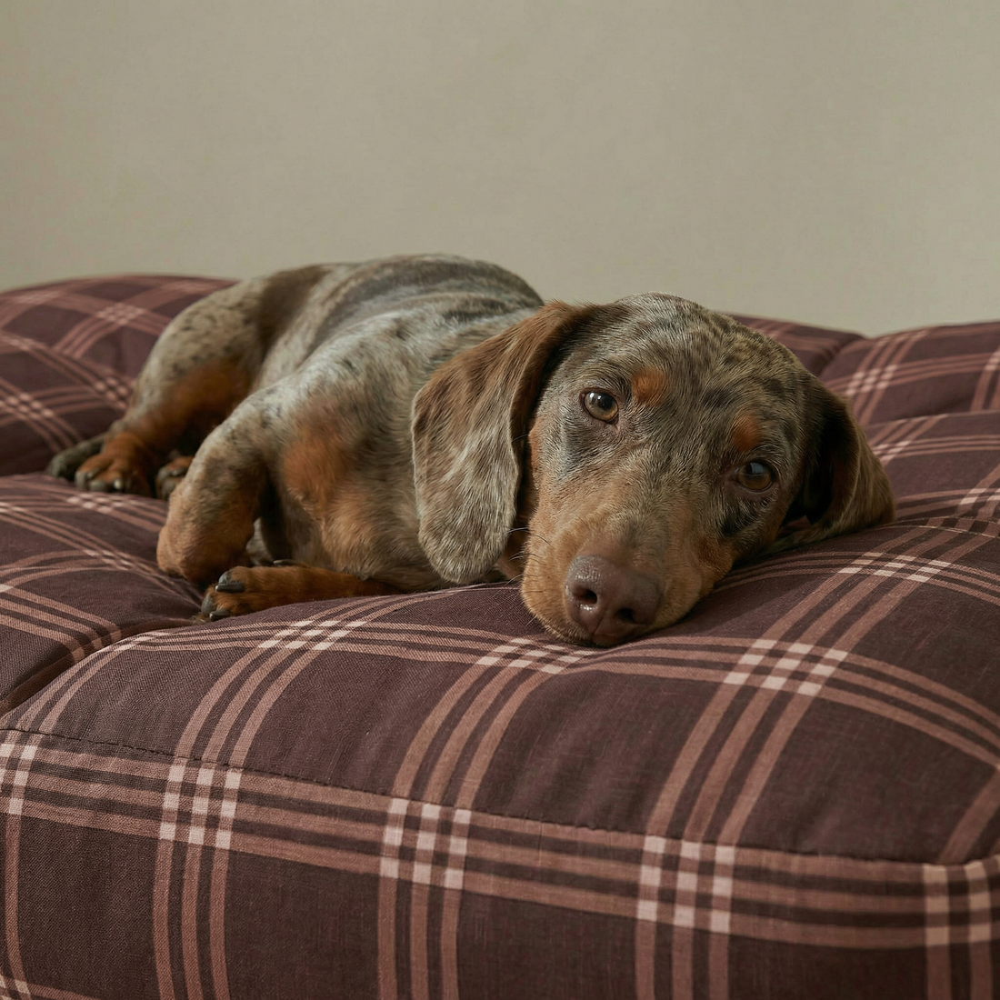 Cama para mascota gruesa y acolchada con acabado antimanchas Gus