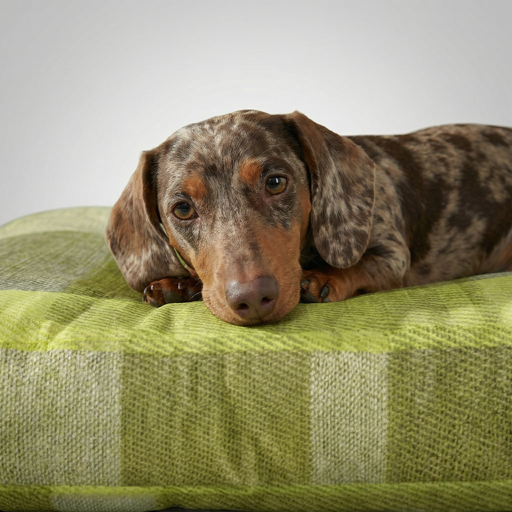 100% Cotton Stain-Resistant Pet Bed Bath Green