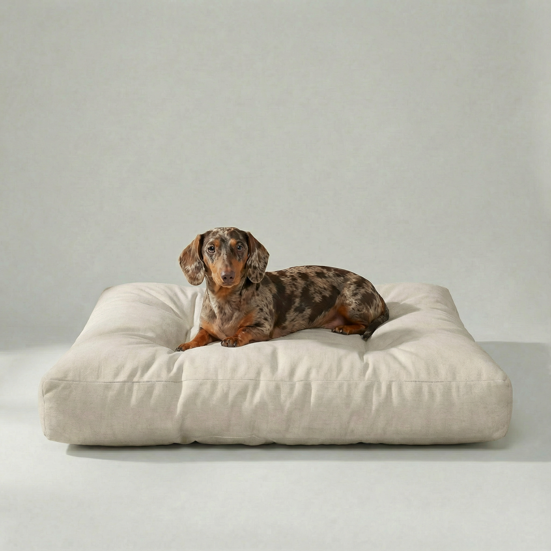 Cama para mascota gruesa y acolchada con acabado antimanchas Liso Lino 101