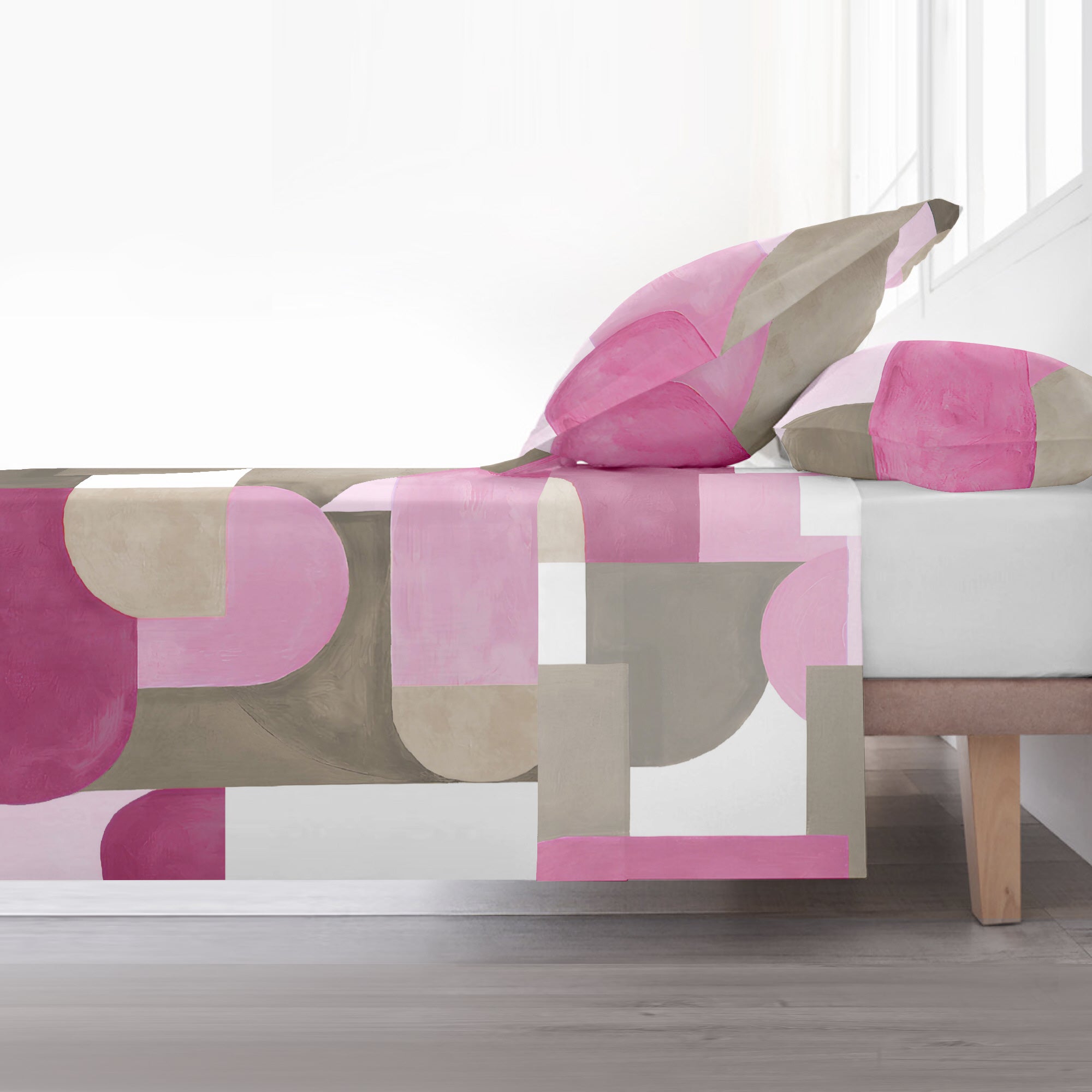 100% Cotton Dundee Pink Sheet Set