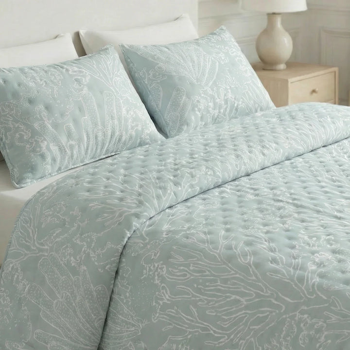 Colcha boutí estampada Estarit Mint tacto suave