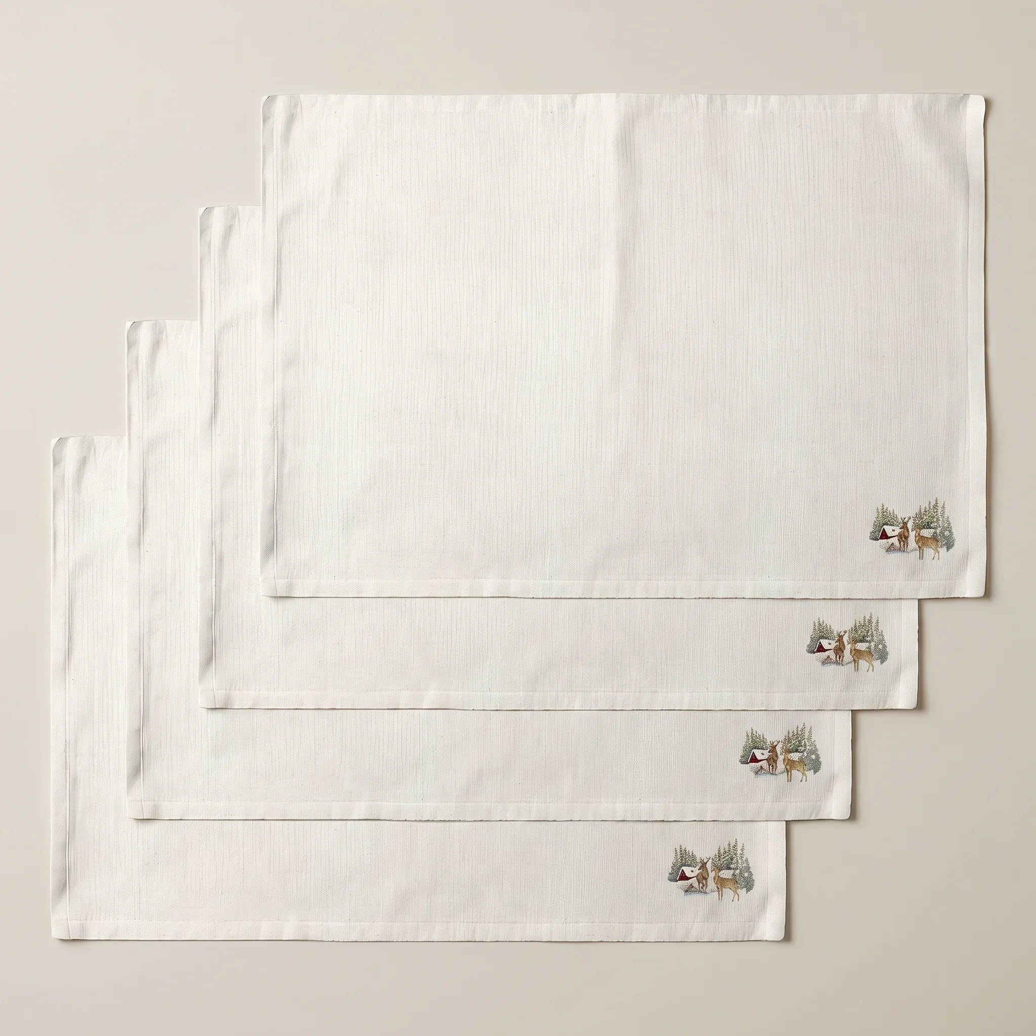 Mantel individual antimanchas pack 4 unidades Forest Fawn