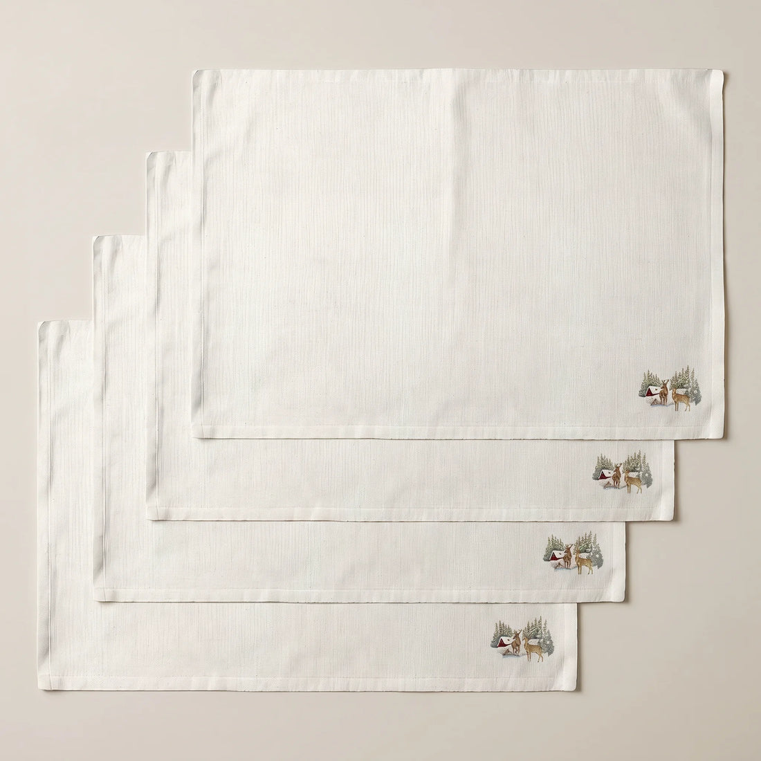Mantel individual antimanchas pack 4 unidades Forest Fawn