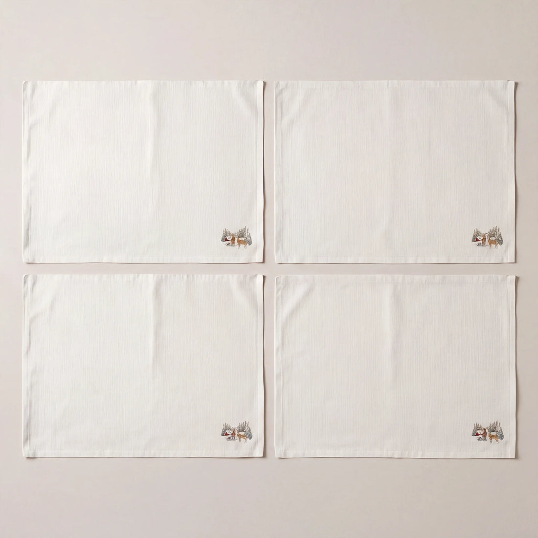 Mantel individual antimanchas pack 4 unidades Forest Fawn