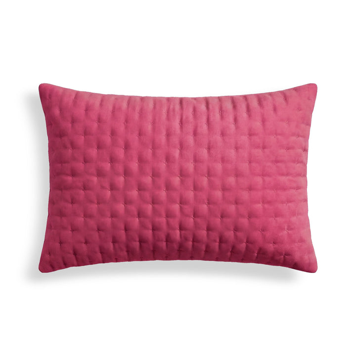 Funda de almohada lisa acolchada Fucsia 50x80 cm