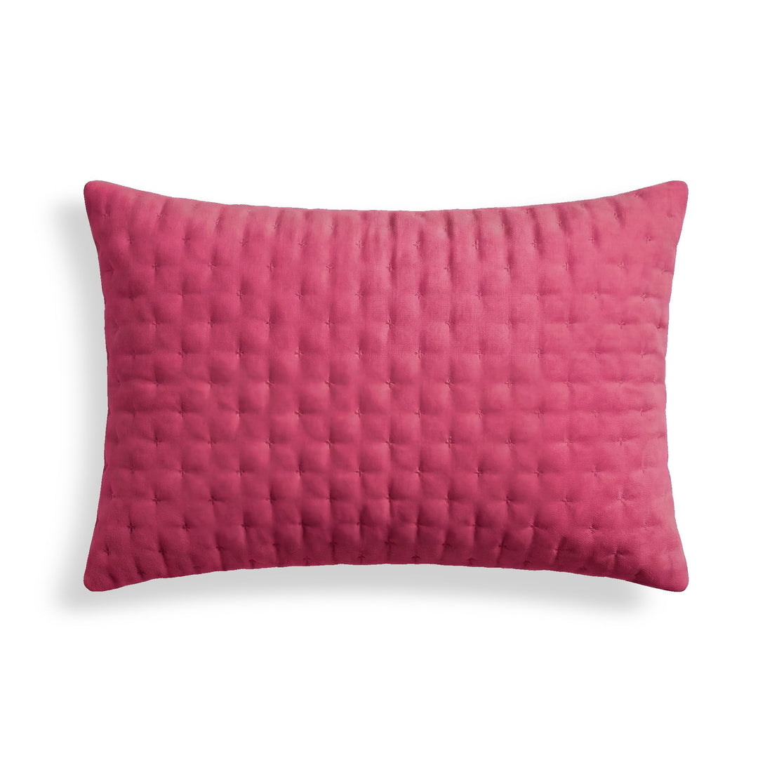 Funda de cojín lisa acolchada Fucsia 30x50 cm