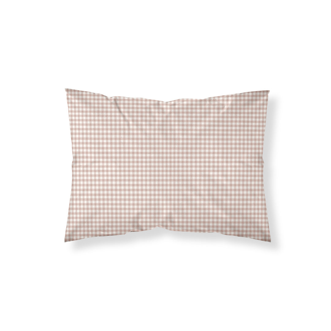 Pink Vichy 100% cotton pillowcase