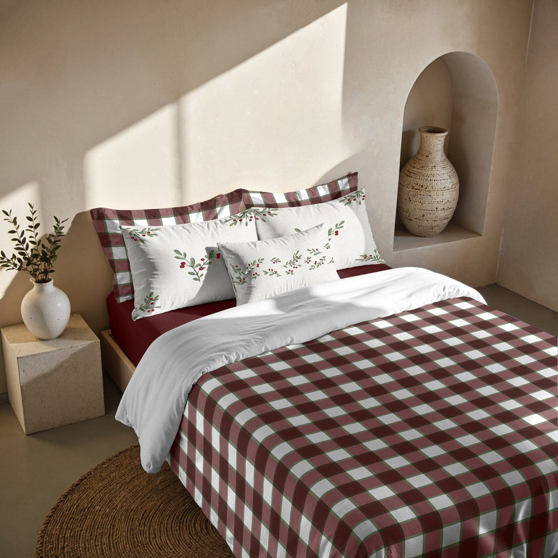 Funda nórdica con clicks Vichy Grande 100% algodón