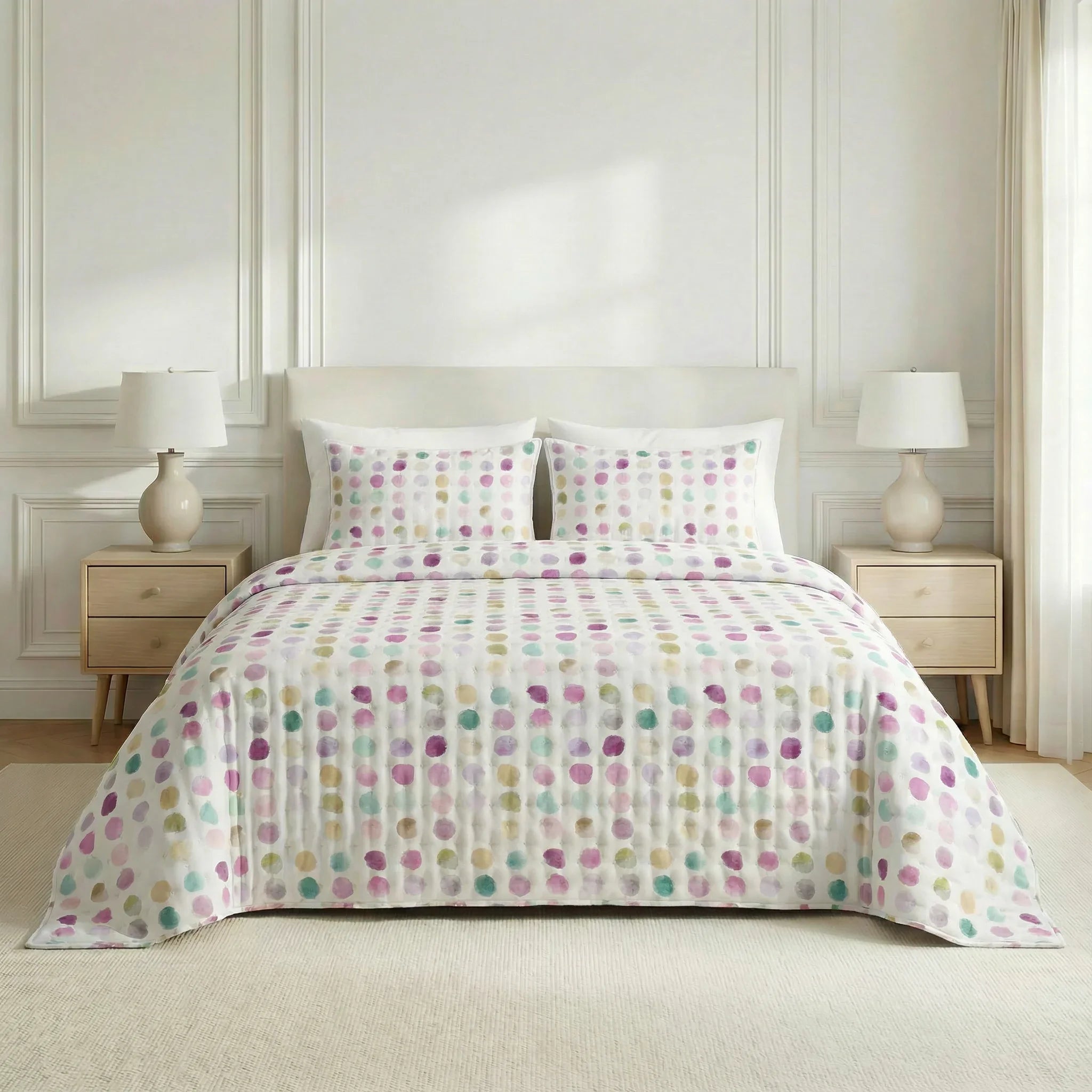 Colcha boutí estampada Gari tacto suave