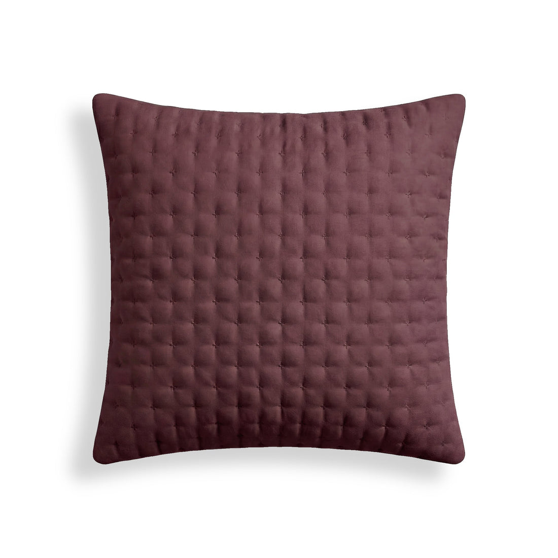 Funda de almohada lisa acolchada Granate 65x65 cm