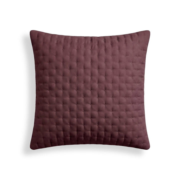 Funda de almohada lisa acolchada Granate 65x65 cm